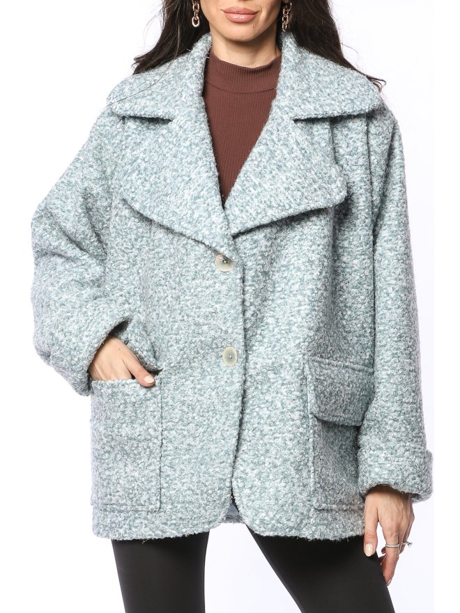 TGH GLIMMERY BOUCLE WIDE POCKETS SHORT COAT