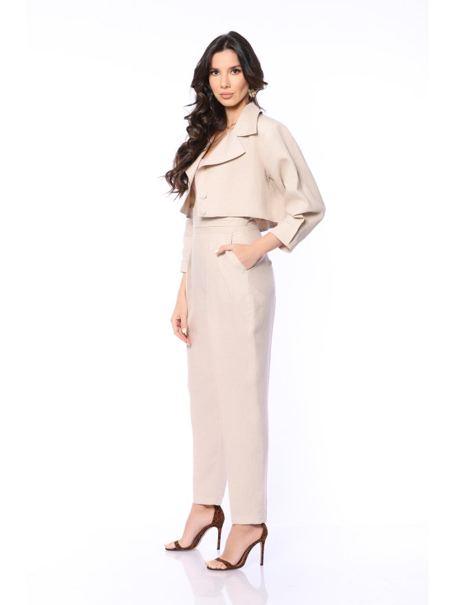 TGH LINO WIDE LAPELS CROP BLAZER