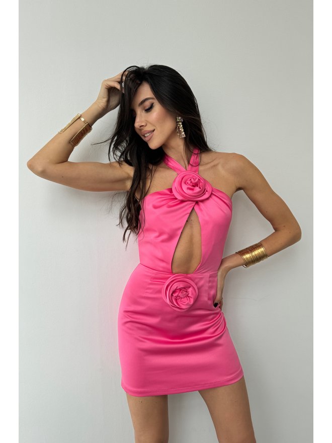TGH CUT-OUT FRONT ROSES MINI DRESS