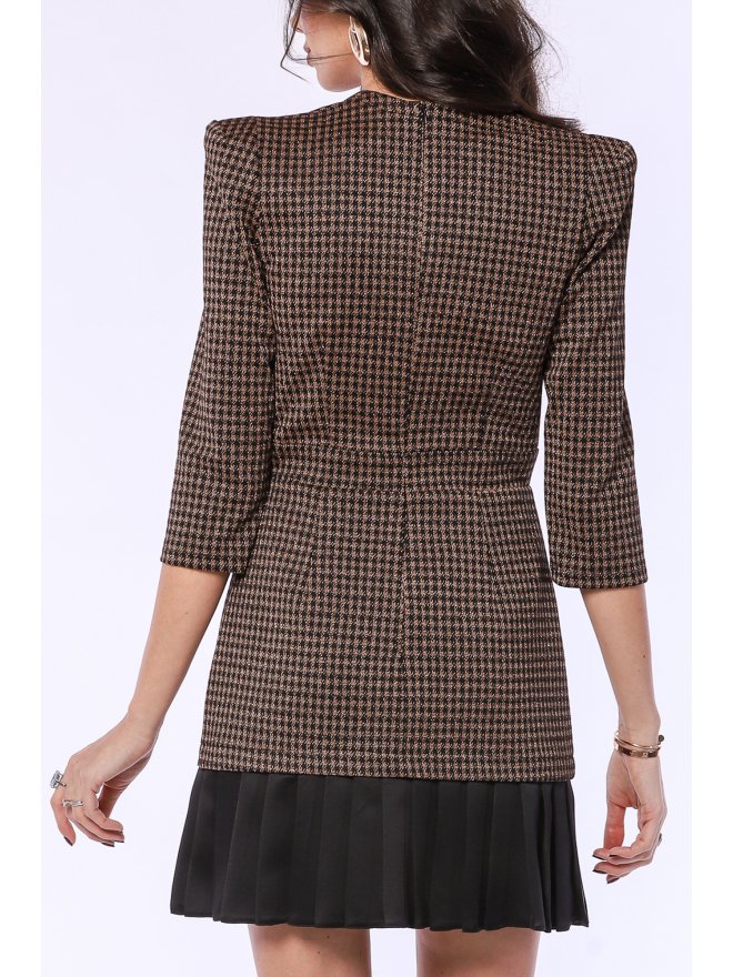 TGH CLASSY GOLDEN VIBES PLEATED MINI DRESS