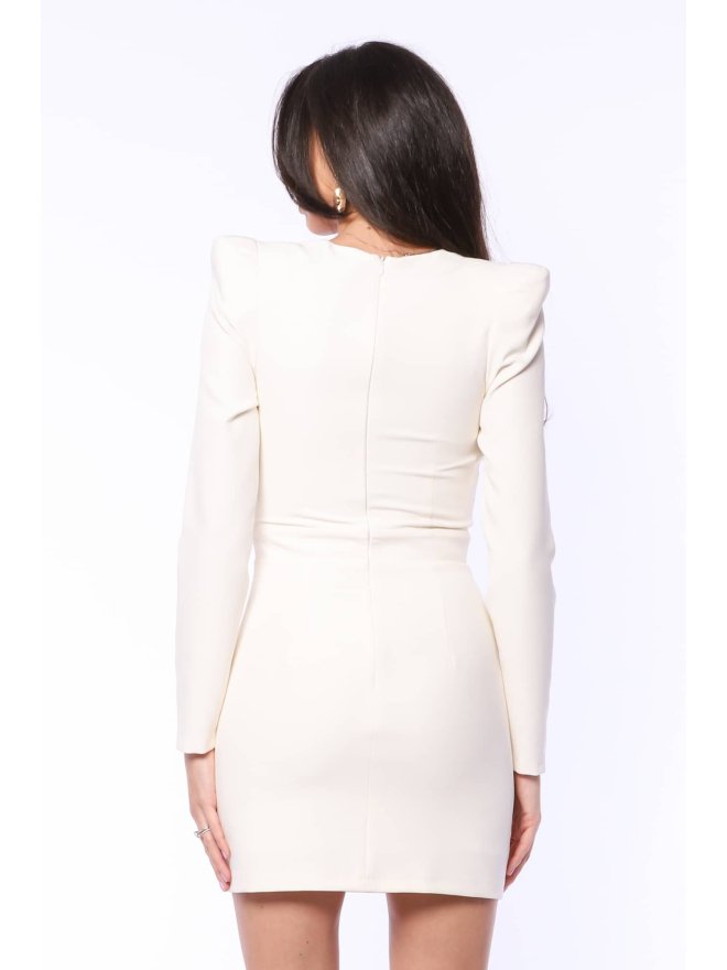 TGH ROCHIE MINI CU TOP STIL CORSET SI UMERI INALTI