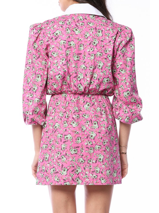 TGH DAISY FLORAL PRINT COLLAR MINI DRESS 