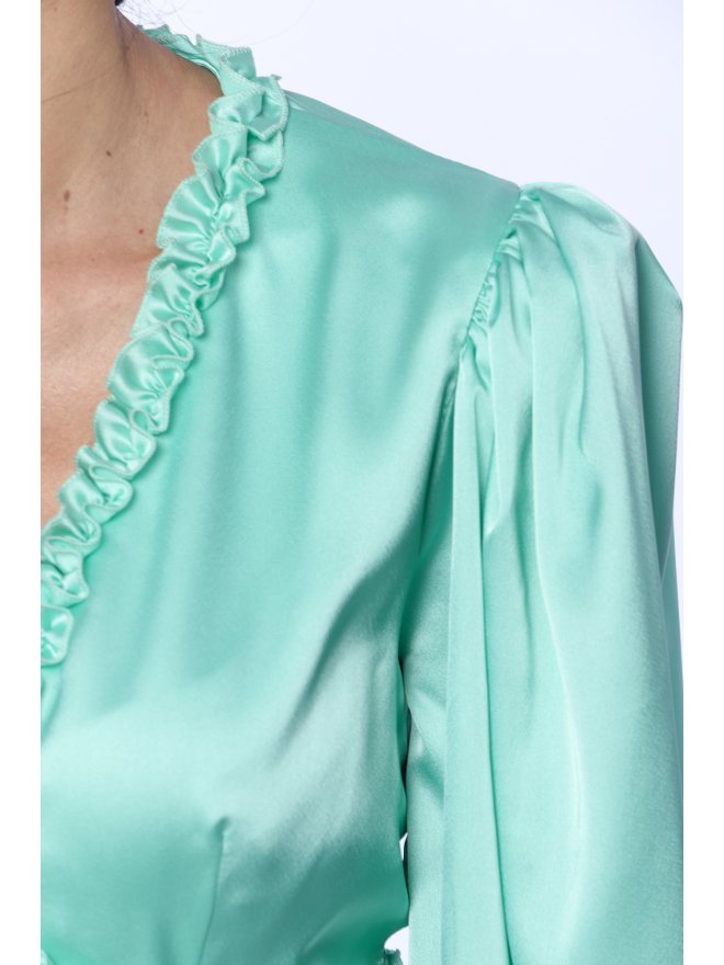 TGH ALL OVER RUFFLES CUT-OUT BACK MINI DRESS