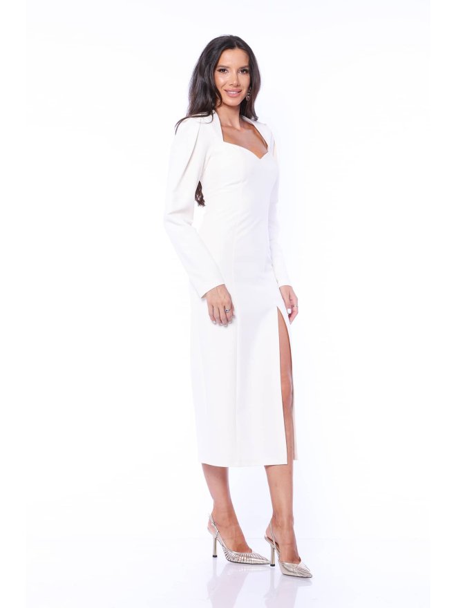 TGH ROCHIE MIDI PRINCESS LIKE CU UMERI INALTI SI CORSET