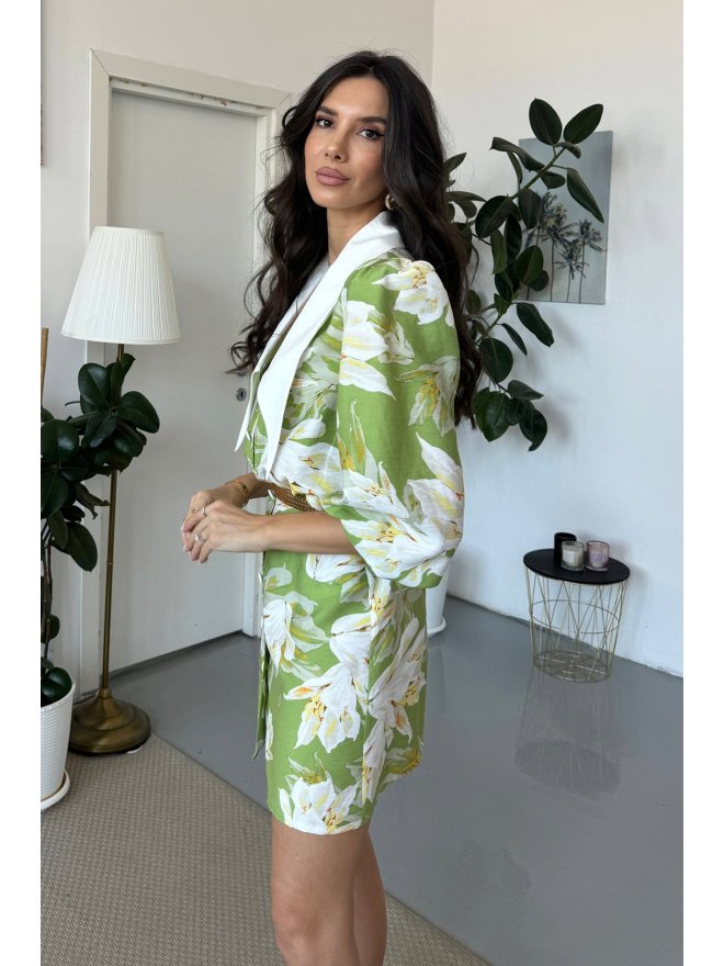 TGH PETAL PERFECTION POINTED COLLAR MINI DRESS