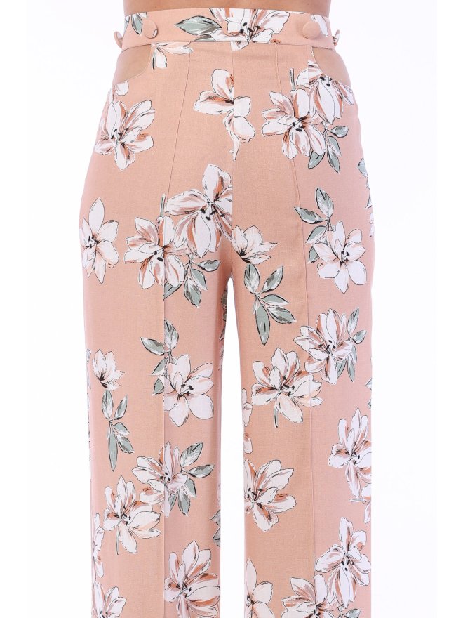 TGH LINO HIGH WAIST CROPPED POCKETS TROUSERS