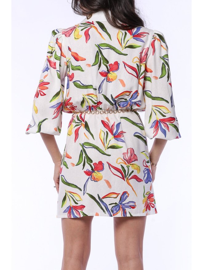 TGH LINO ROCHIE MINI FLORAL PASTEL CU GULER ASCUTIT