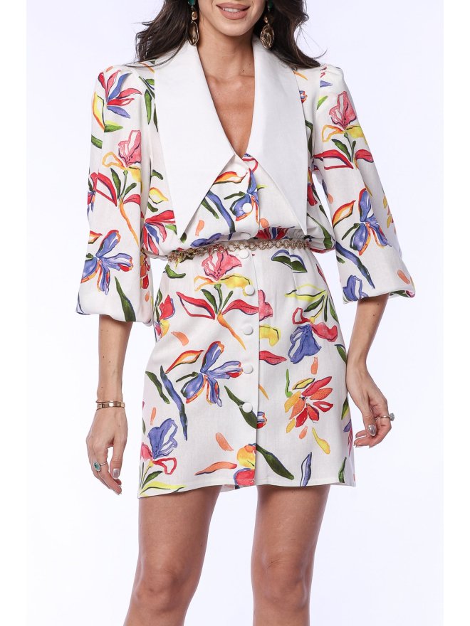 TGH LINO ROCHIE MINI FLORAL PASTEL CU GULER ASCUTIT