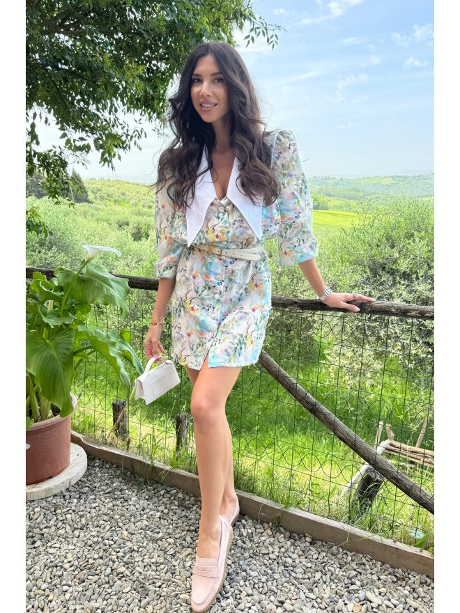 TGH LINO ROCHIE MINI FLORAL PASTEL CU GULER ASCUTIT