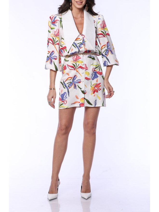TGH LINO ROCHIE MINI FLORAL PASTEL CU GULER ASCUTIT
