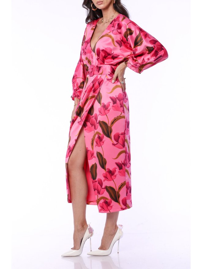 TGH ROCHIE MIDI KIMONO CORAL