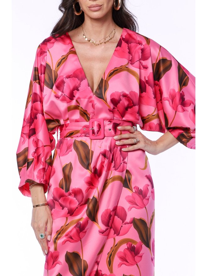 TGH ROCHIE MIDI KIMONO CORAL