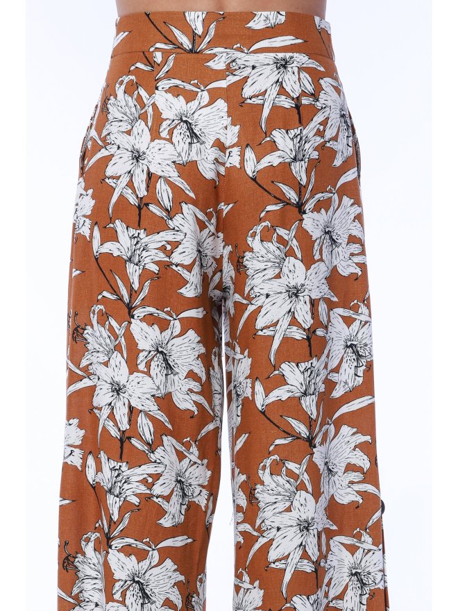 TGH LINO FLORAL PRINT CULOTTES PANTS