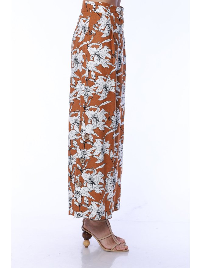 TGH LINO FLORAL PRINT CULOTTES PANTS