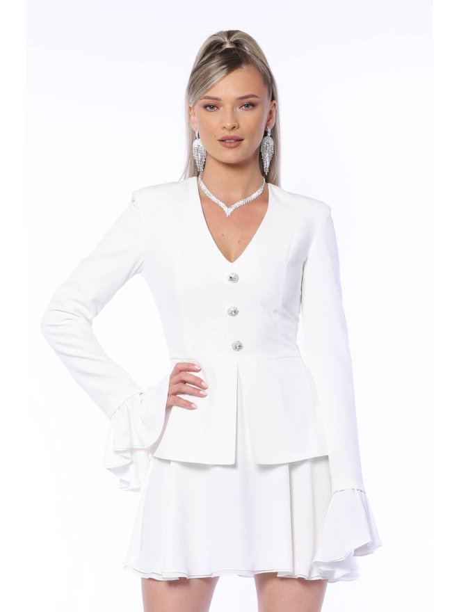 TGH ROCHIE MINI LIKE A LADY CU NASTURI BIJUTERIE