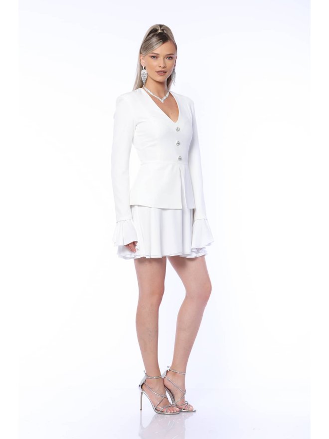 TGH ROCHIE MINI LIKE A LADY CU NASTURI BIJUTERIE