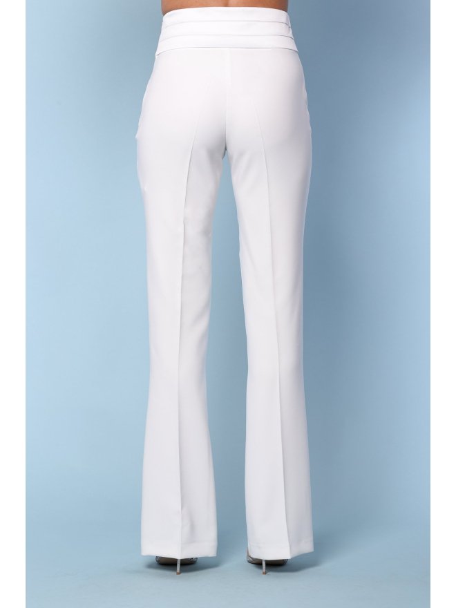 TGH TUXEDO PLEATED WAIST FLARED PANTS