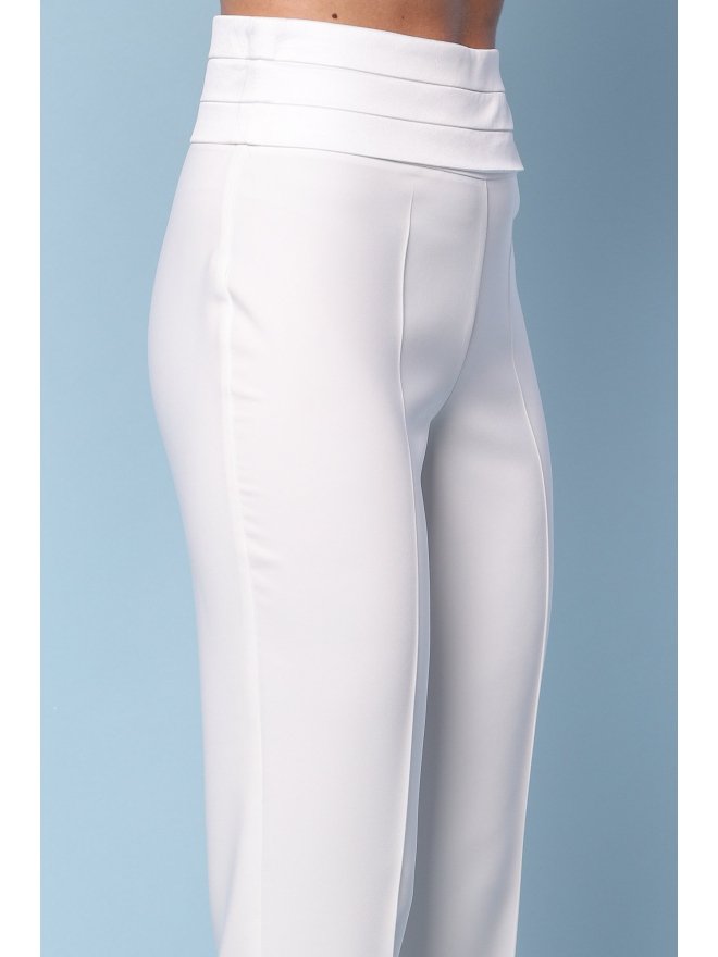TGH TUXEDO PLEATED WAIST FLARED PANTS