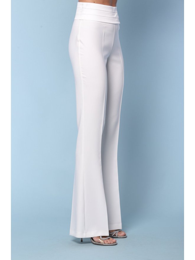 TGH TUXEDO PLEATED WAIST FLARED PANTS