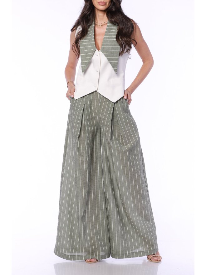 TGH LINO PALAZZO BREEZE FEELING HIGH WAIST PANTS 