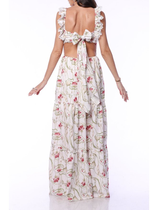 TGH LINO OASIS CROPPED BACK MAXI DRESS 