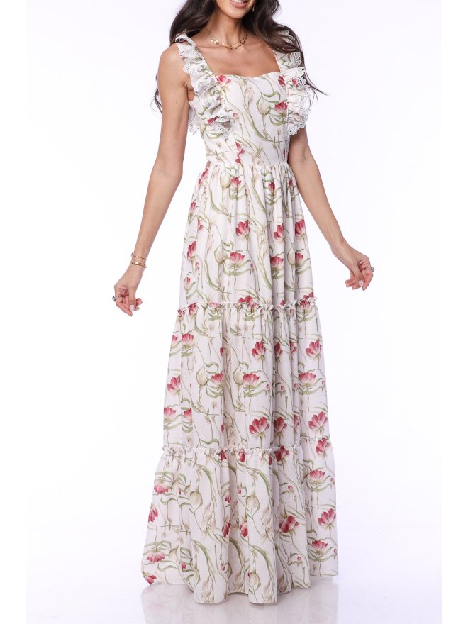 TGH LINO OASIS CROPPED BACK MAXI DRESS 