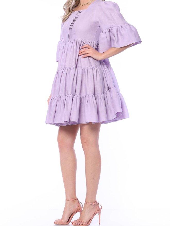 TGH LINO ROCHIE MINI BABY DOLL CU VOLANE SI MANECI SCURTE
