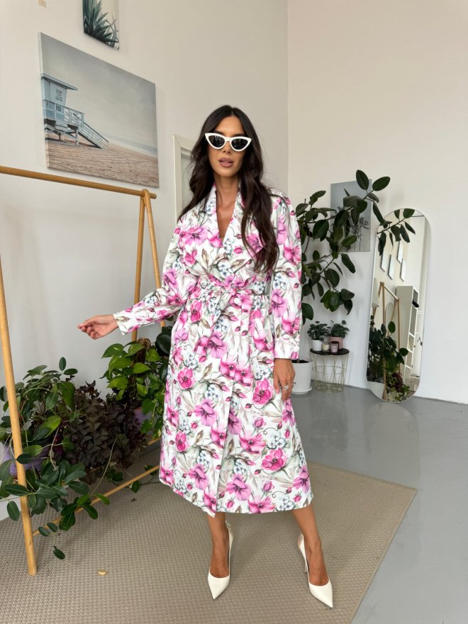 TGH FLORAL SPLASH TRENCH