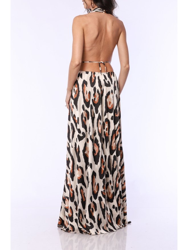 TGH ANIMAL PRINT RING BEACH MAXI DRESS