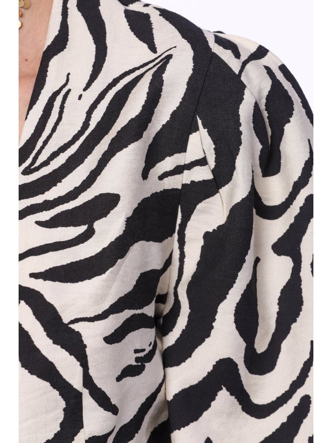 TGH ZEBRA VIBE 3/4 SLEEVIS TOP