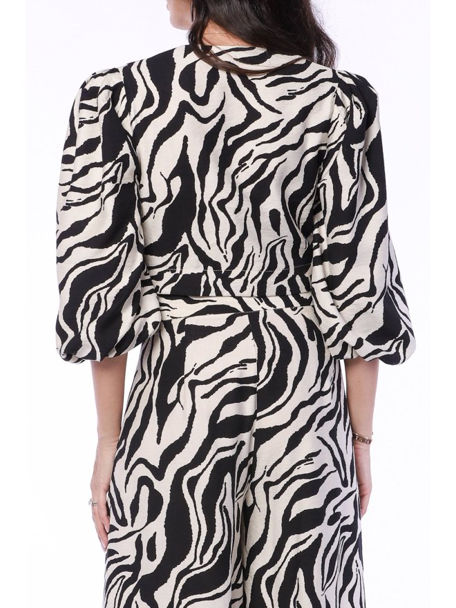 TGH ZEBRA VIBE 3/4 SLEEVIS TOP