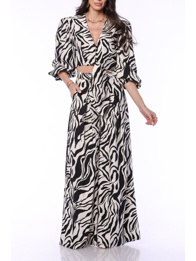 TGH ZEBRA VIBE 3/4 SLEEVIS TOP