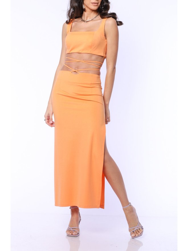 TGH CRISS-CROSS WAIST SUMMER MAXI SKIRT