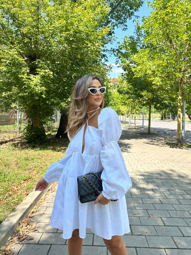 TGH LINO RUFFLED BABY DOLL MINI DRESS