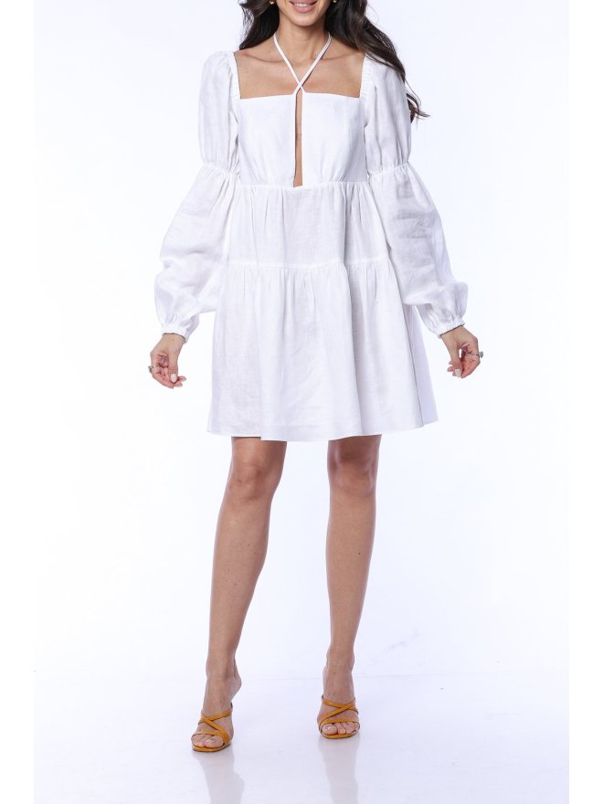 TGH LINO RUFFLED BABY DOLL MINI DRESS