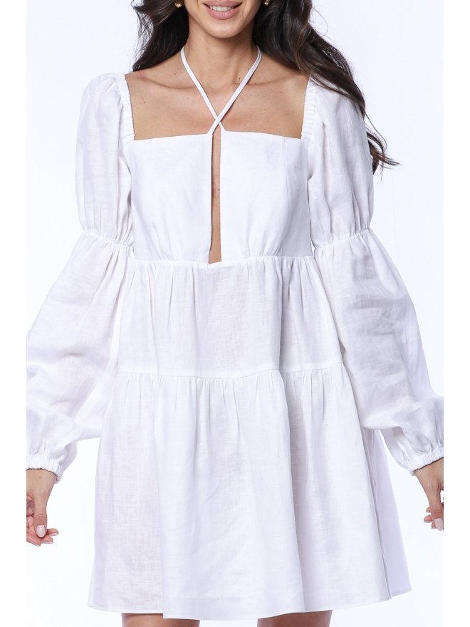 TGH LINO RUFFLED BABY DOLL MINI DRESS