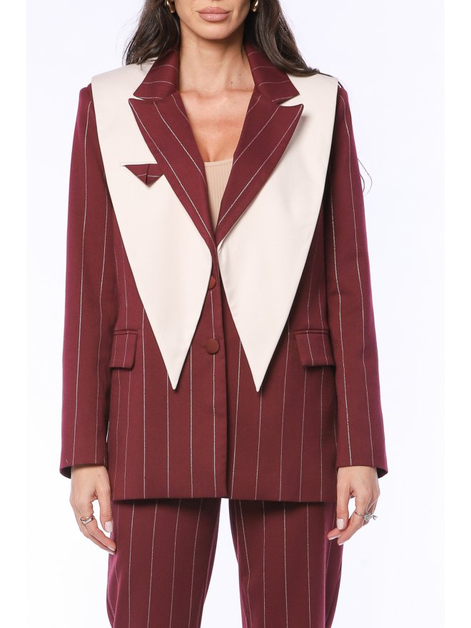 TGH Blazer Cu Dungi Bold Pinstripe