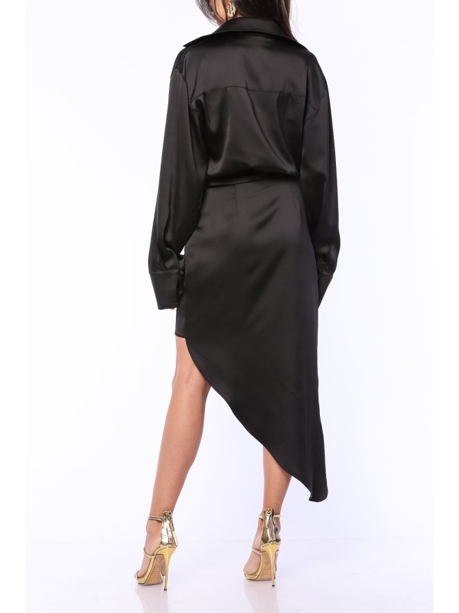 TGH ROCHIE-CAMASA MIDI ASIMETRICA DIN SATIN