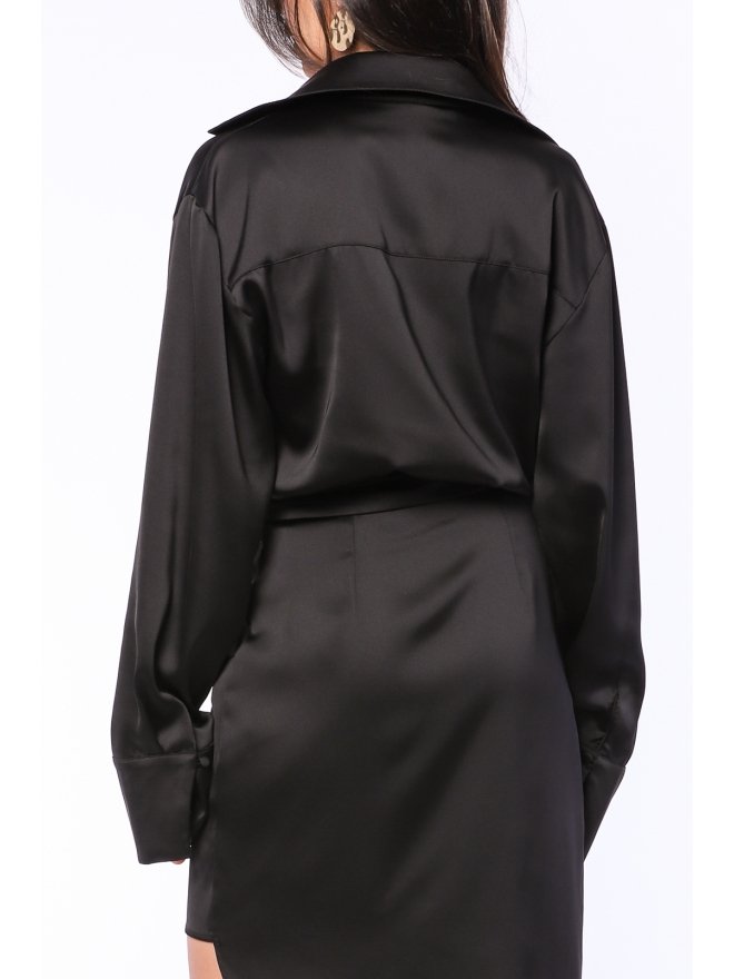 TGH ROCHIE-CAMASA MIDI ASIMETRICA DIN SATIN