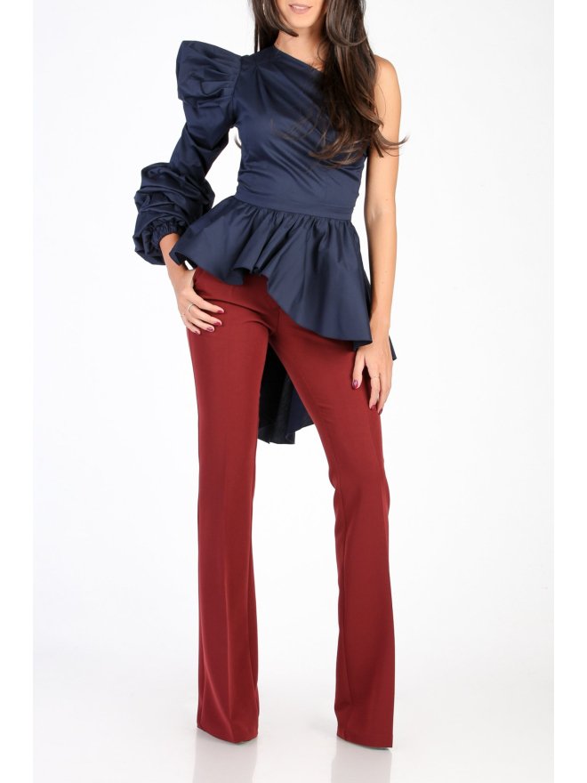 CARLA TAILORED HIGH-WAIST FLARED PANTS