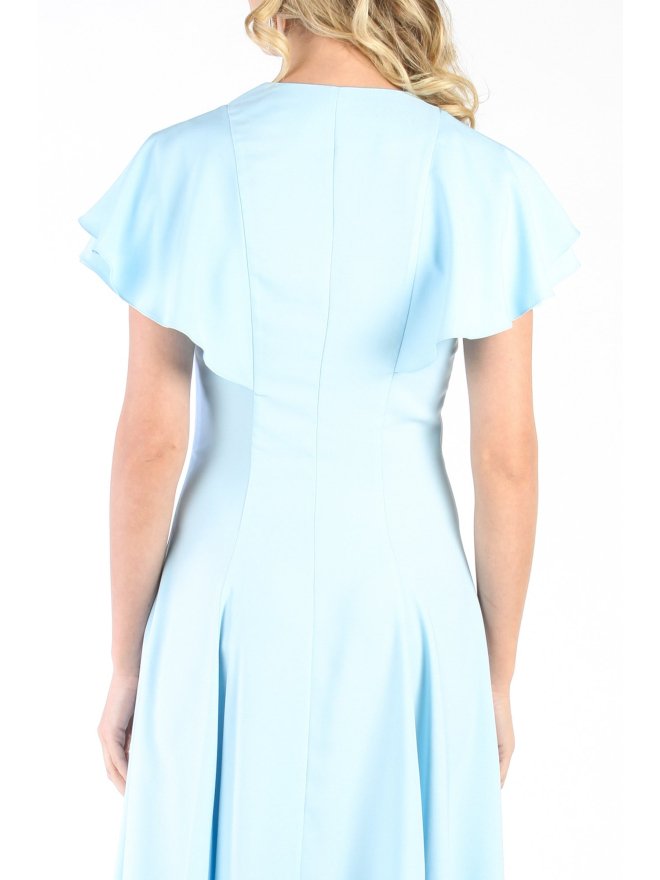 CARLA PLEATED BUTTON-UP MIDI DRESS