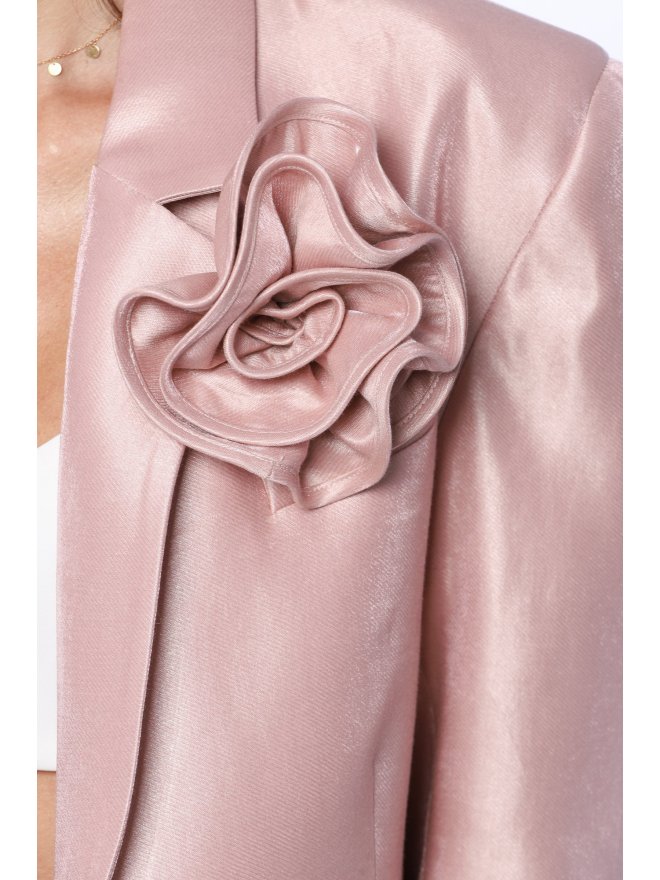 TGH SMOOTH SHINE BLAZER WITH ROSE