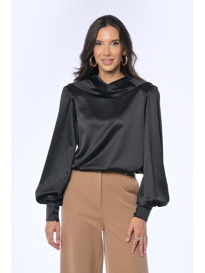 TGH BLACK MOOD CROPPED BACK BLOUSE