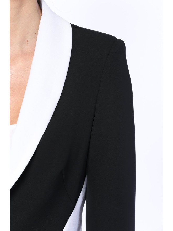 TGH COLOR BLOCK SHAWL LAPELS SLIM-FIT BLAZER