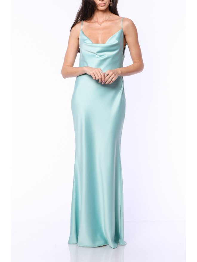 TGH OPEN BACK CHAINS SATIN MAXI DRESS