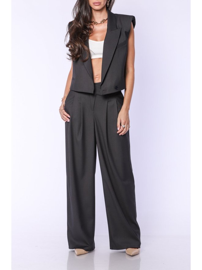 TGH STREET SMART LOW WAIST PLEATED WIDE LEG PANTS