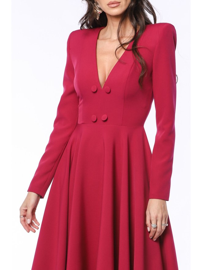 TGH Dress for Any Day V-Neck Flared Dress