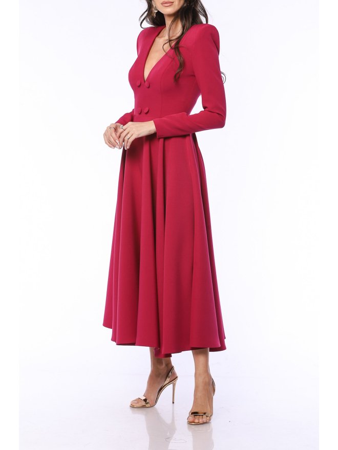 TGH Dress for Any Day V-Neck Flared Dress