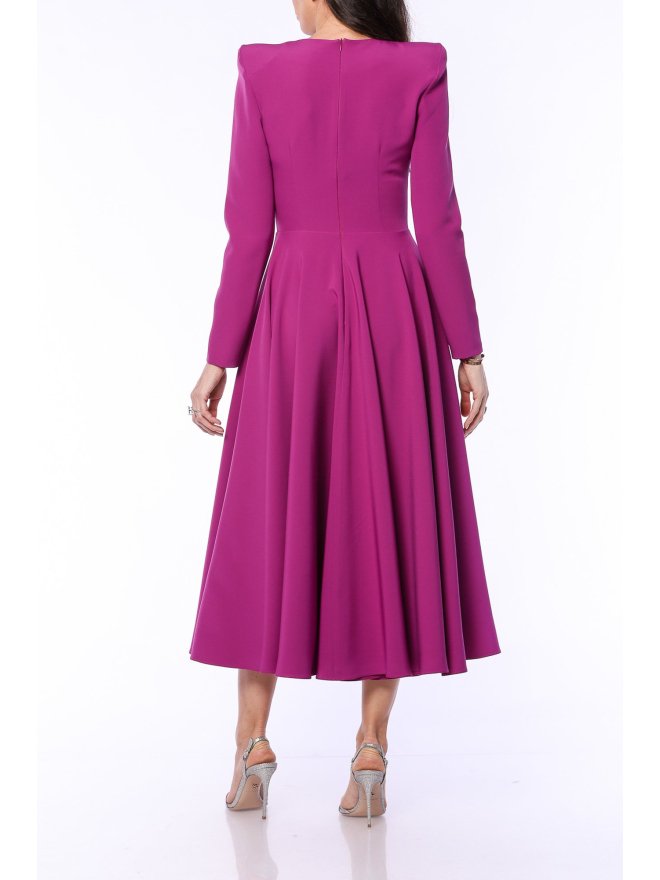 TGH SOPHISTICATION JEWELLERY BUTTONS MIDI DRESS