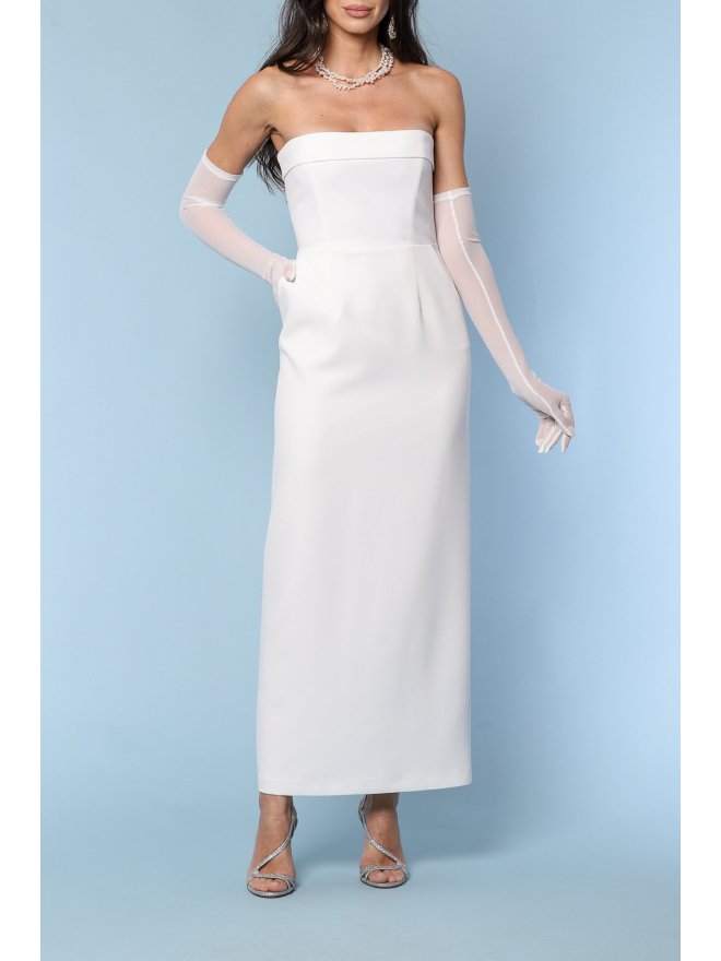 TGH ROCHIE MIDI DE EVENIMENT CU CORSET SI MANUSI